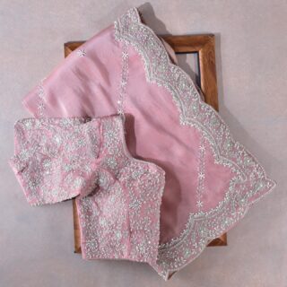 Pink Colour Rangoli Silk Sequence Embroidery Work Saree With Blouse