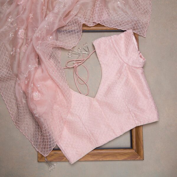 Pink Colour Rangoli Silk Sequence Embroidery Work Saree With Blouse - Image 3