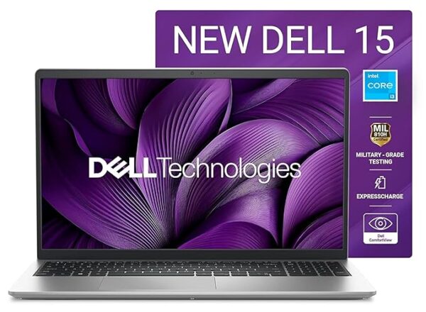 Dell 15 Laptop, 14th Gen Intel Core 3 100U Processor, 8GB, 512GB, Intel UHD Graphics Graphics, 15.6" FHD 120Hz IPS 250 nit Display, 12 Months Mcafee, Win 11 + Office H&S 2024, Platinum Silver, 1.63kg